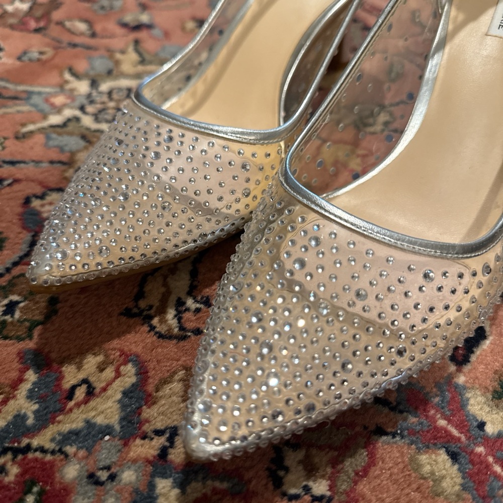 Alex Marie Silver and Tan Embellished Heels - Picture 2 of 4